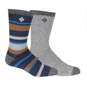 Men's Columbia A.C. Stripe Wool 2-Pack Crew Socks